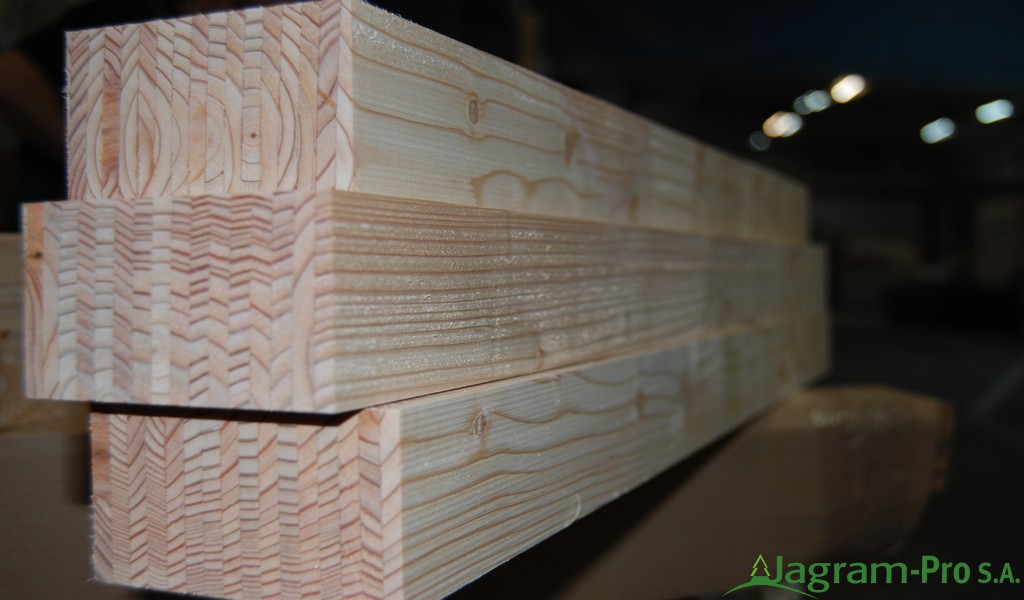 wooden, glued square timber